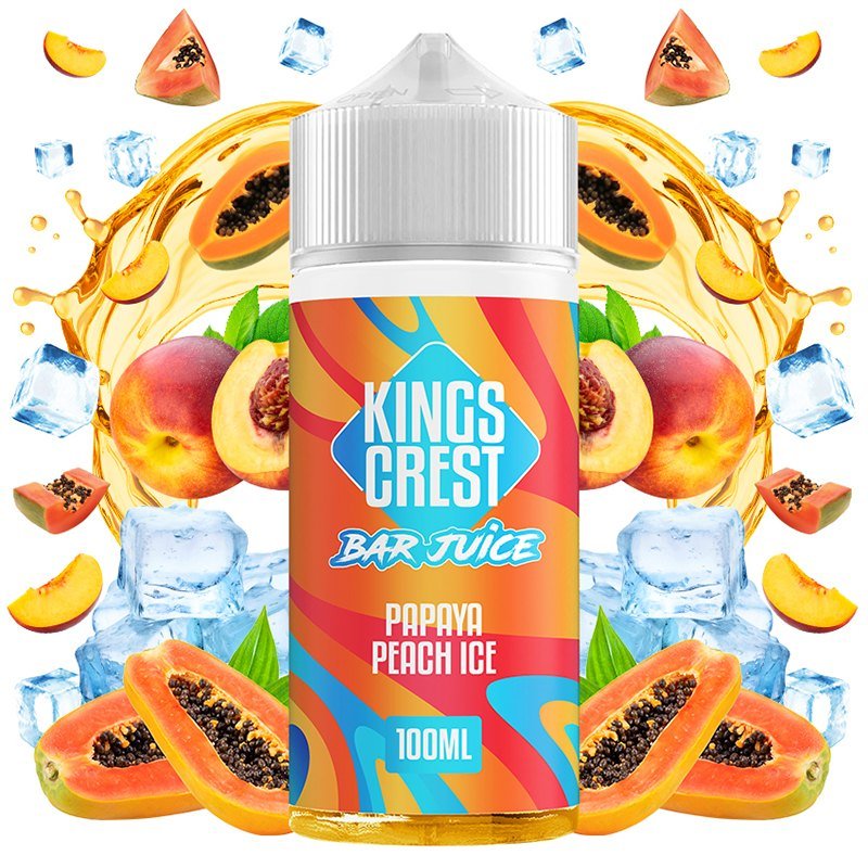 Papaya Peach Ice 100ml - Kings Crest Bar Juice