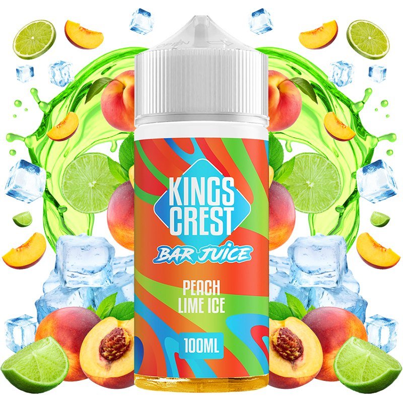 Peach Lime Ice 100ml - Kings Crest Bar Juice